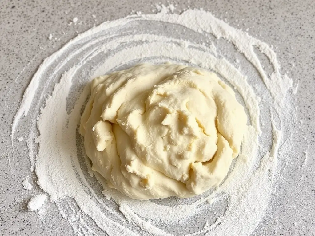 Crumbly dough ready to be shaped for sourdough graham crackers